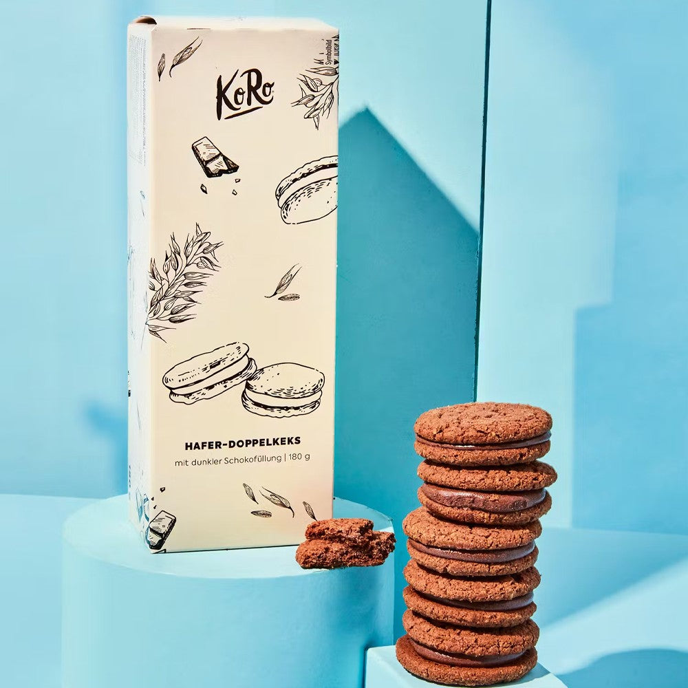 Biscotti d'avena con cioccolato fondente - Biscotti ripieni - Koro