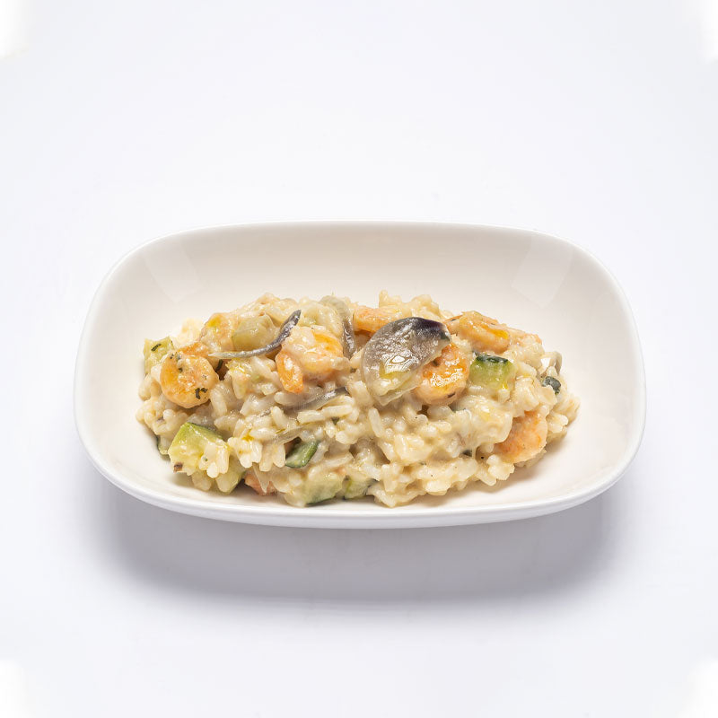 Risotto zucchine e gamberetti