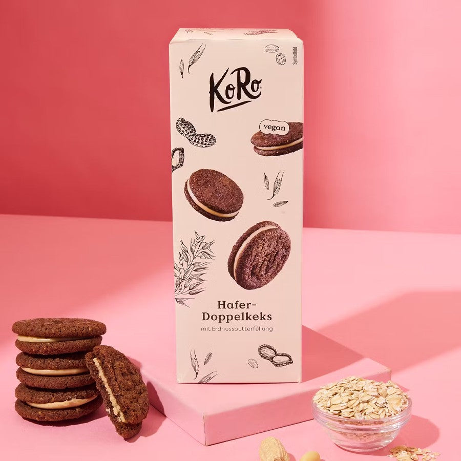 Biscotti d'avena con burro d'arachidi - Biscotti ripieni - Koro