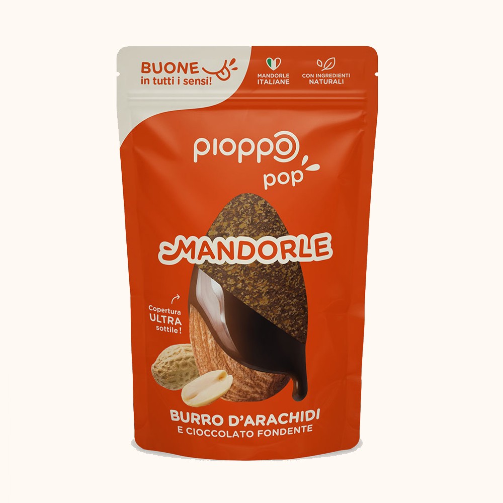 Burro d'arachidi e fondente - Mandorle ricoperte - Pioppo