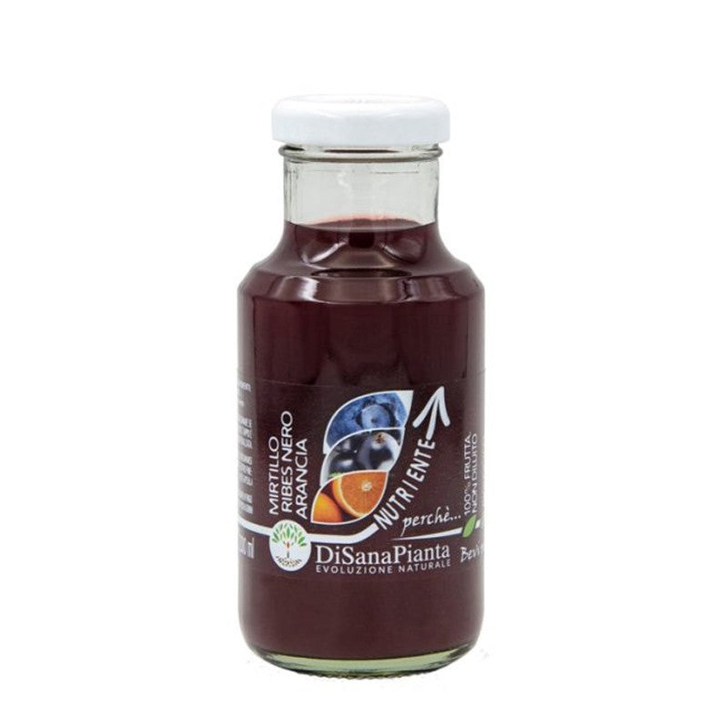 Mirtillo, ribes nero e arancia - Succo di frutta BIO - DiSanaPianta